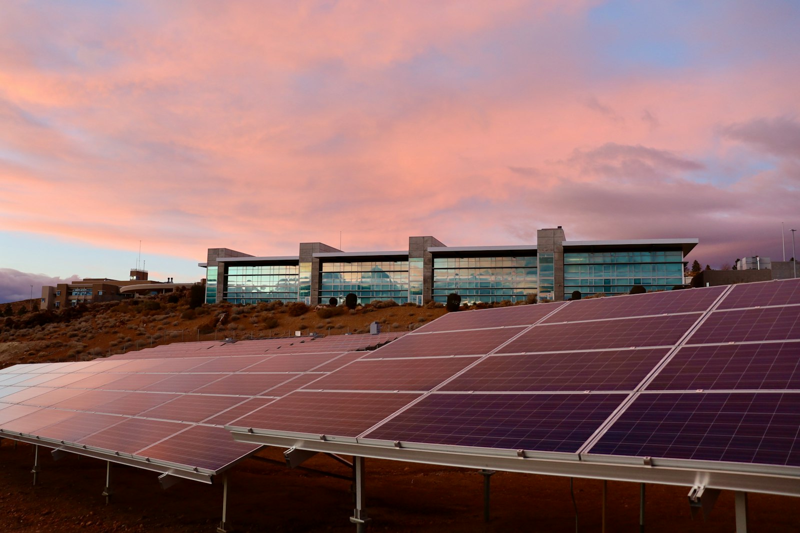 Hybrid solar inverter and battery system indoors