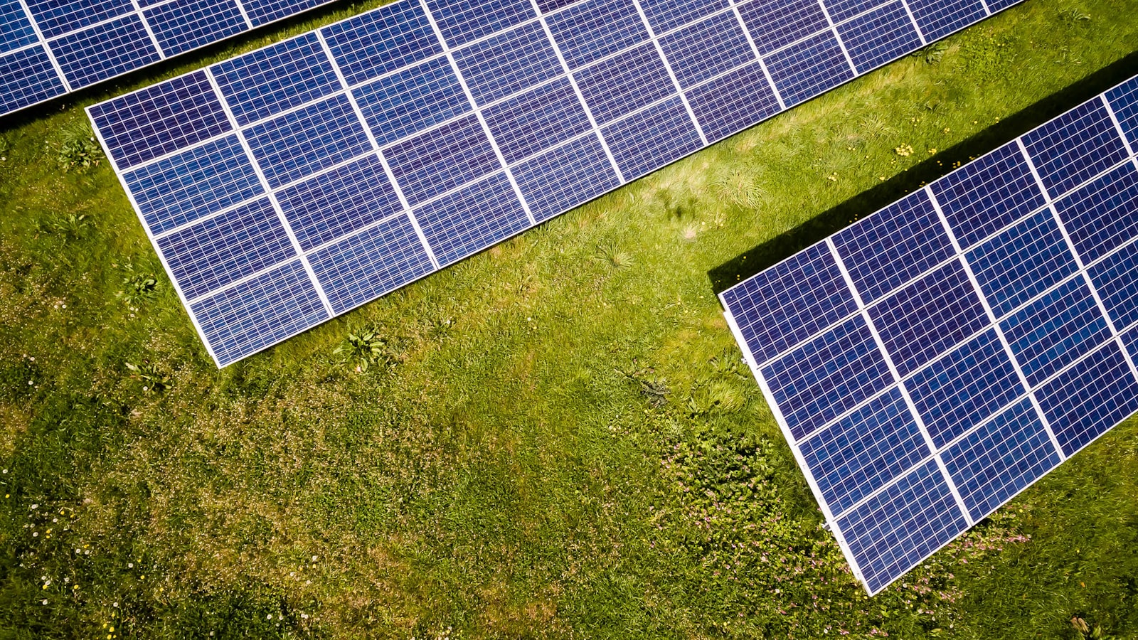 Off-grid solar installation with battery storage setup
