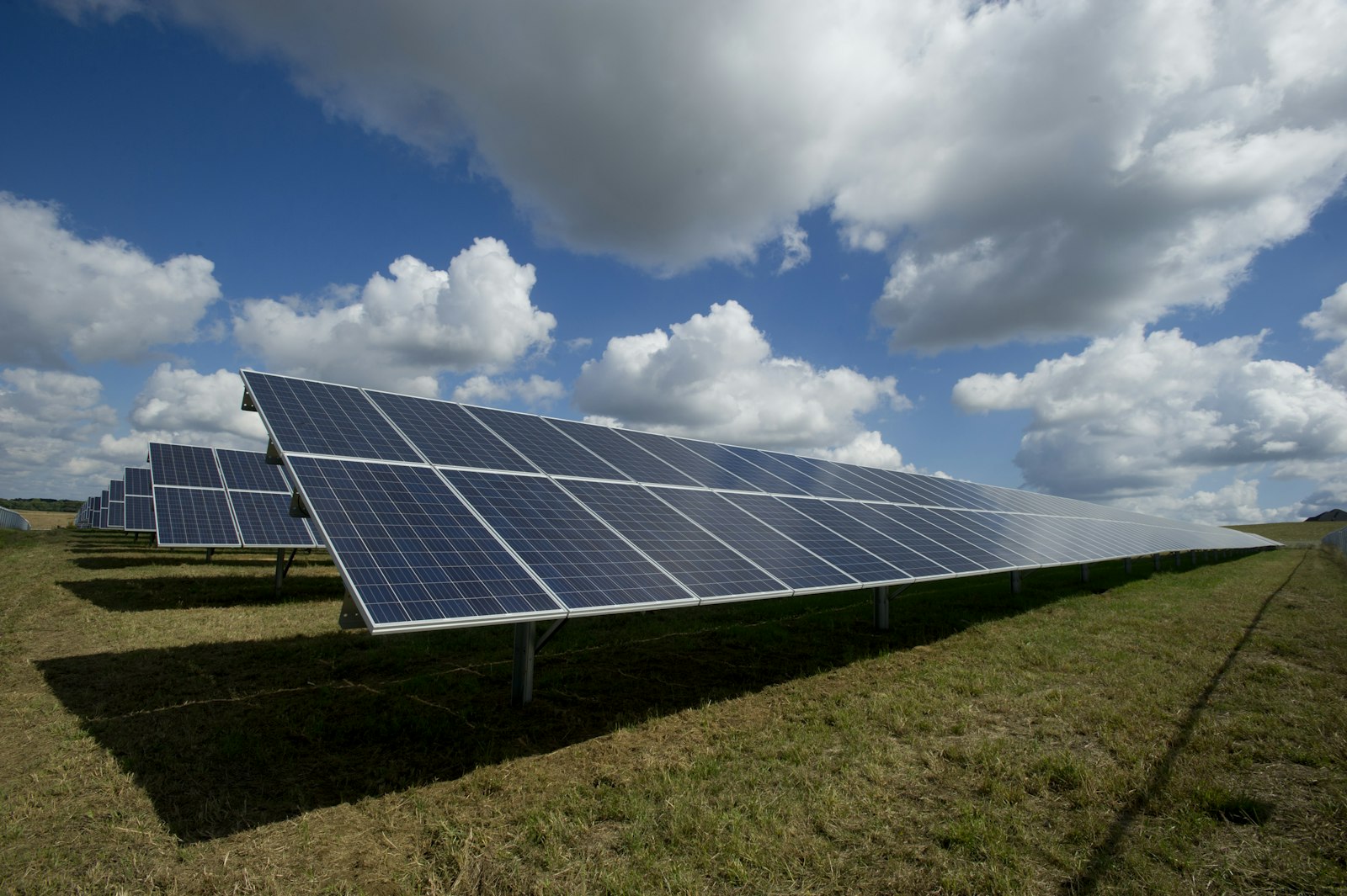 Rooftop solar system on a home in a sunny neighborhood
